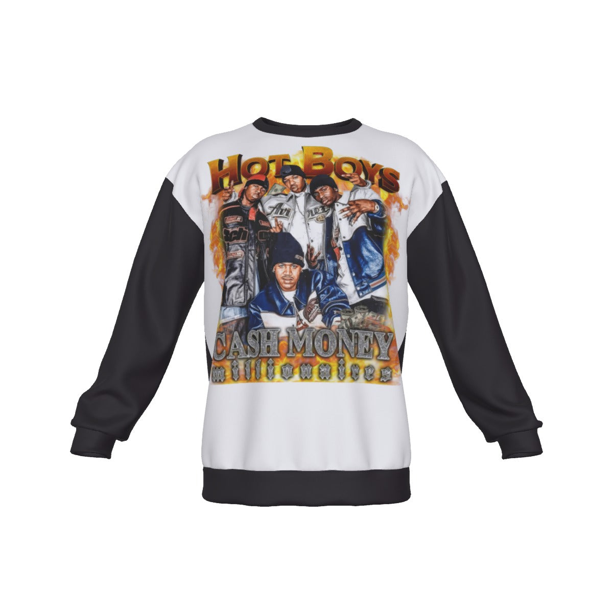 All-Over Print Men's Drop Shoulder Round Neck Long-Sleeved Sweatshirt